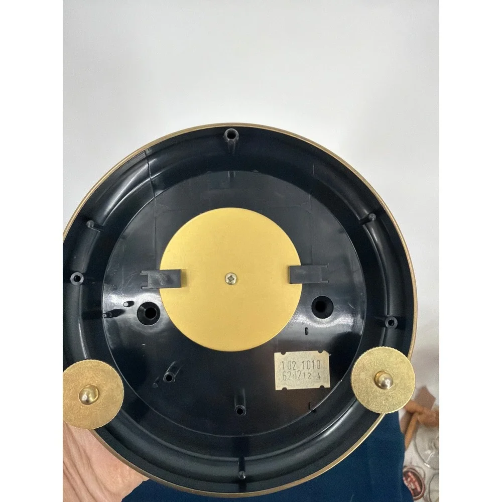 Vintage Kundo Anniversary Clock West Germany Quartz Glass Dome Gold Tone Torsion